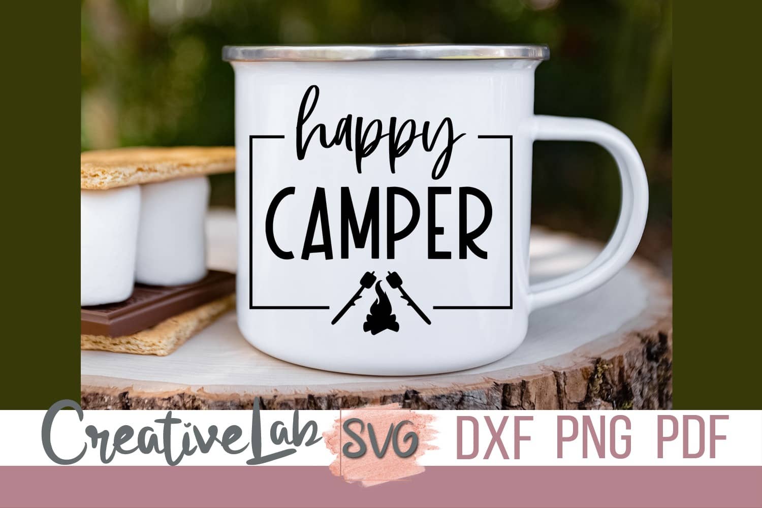 Happy Camper Svg Png Dxf Files Creativelabsvg